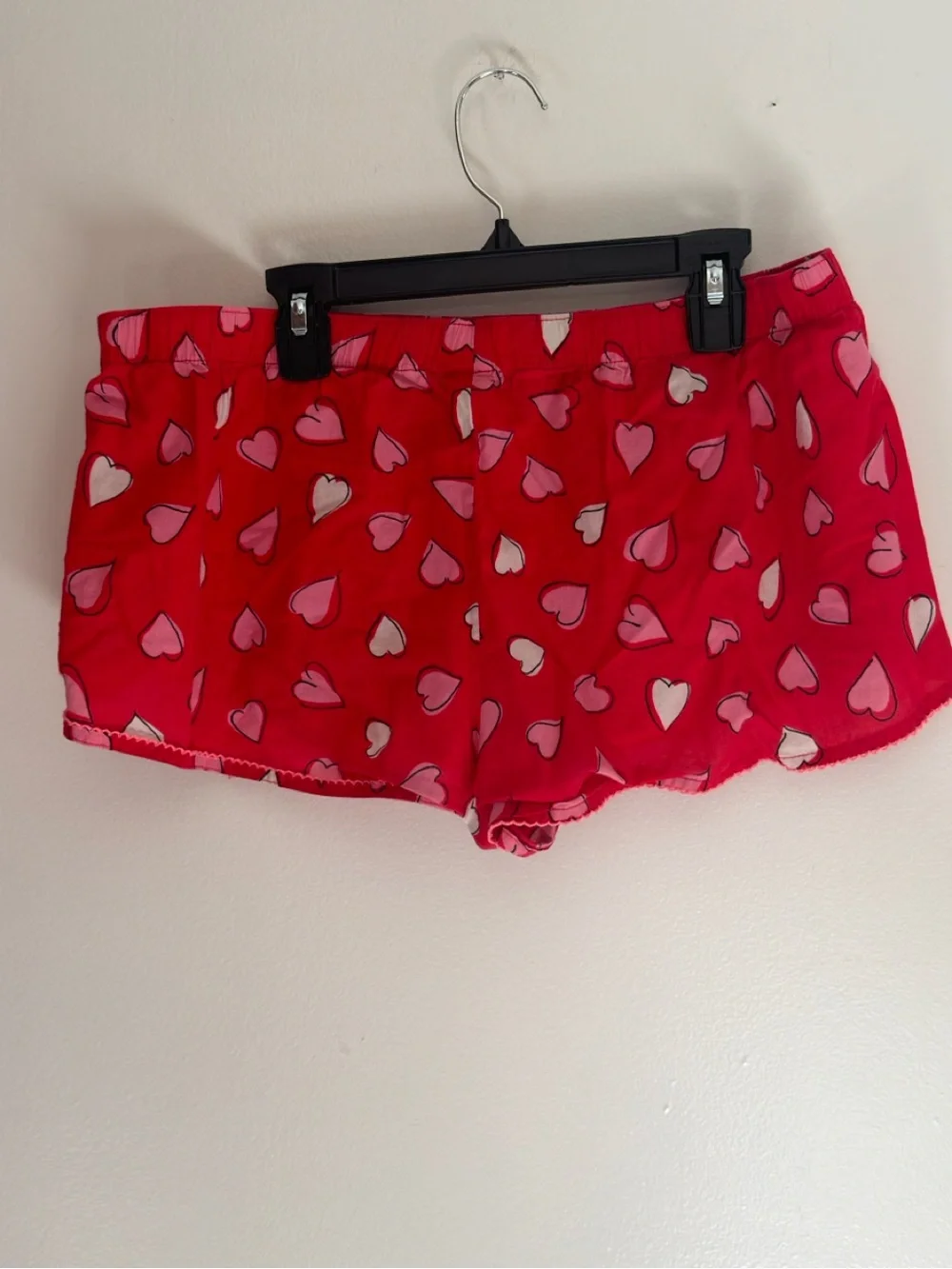 Victoria's Secret Red Heart-Print Pajama Shorts